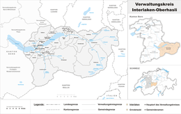 Circondario di Interlaken-Oberhasli – Mappa