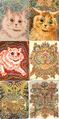 Expressão da psicose na representação da pintura de gatos de Louis Wain