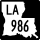 Louisiana Highway 986 marker