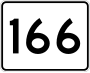 Route 166 marker