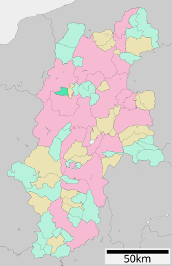 Location of Matsukawa Village in Nagano Prefecture