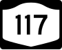 New York State Route 117 marker