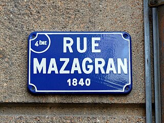 Rue Mazagran, panneau actuel