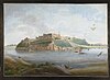 A painting of the north view of the Chunar Fort, 1705
