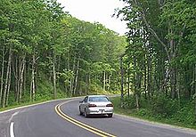 Photograph of a curve along