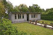 Prefabricated post-war house in corrugated asbestos cement