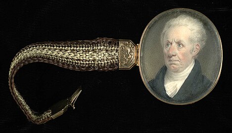 Gilbert Stuart, miniature on a fob