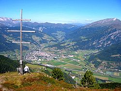 Vue sur le Wipptal du Sud près de Vipiteno.