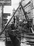 Läggning av kablar för Stockholms Allmänna Telefon AB i Storgatan, Stockholm 1890-tal