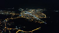 Panorâmica a noite, União da Vitoria e Porto União. Imagem Registrada do alto do morro do Cristo por Anilton B Junior/Marcos Moreira