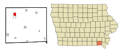 Location of Douds, Iowa