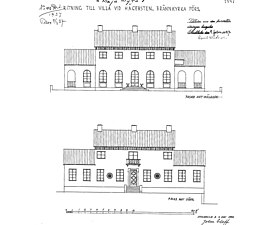 Villa Rosenlund, fasadritningar, 1926.