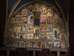 Retablo dedicado a San Lorenzo, San Prudencio y Santa Catalina, obra de Juan de Leví