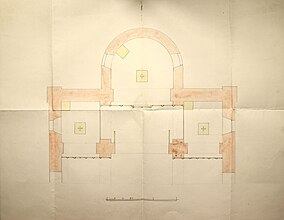 План расположения престолов Богоявленской церкви.