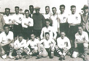 נבחרת ארץ ישראל/פלשתינה במהלך מסע משחקים בקהיר ב-1931.