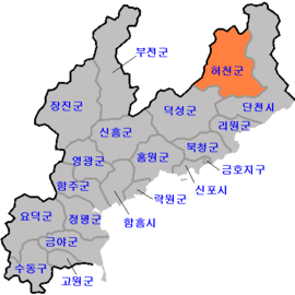 허천군의 위치