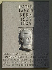 Plaque Jakob Kern