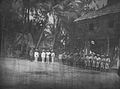 The raising of the Australian flag on 16 December 1914 in Angoram, New Guinea.