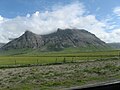 A clouds covered mountain, Iceland