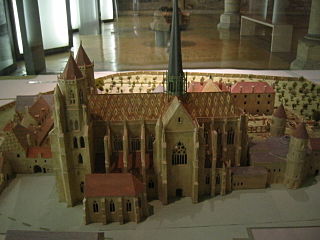 Maquette de l'abbaye Saint-Bénigne de Dijon.