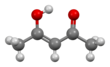 Ball-and-stick model of the enol tautomer