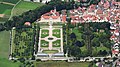 Aerial image of the Weikersheim Palace and gardens
