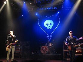 Alkaline Trio in 2011. Left to right: Skiba, Grant, and Andriano