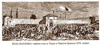 Крепость Бела Паланка в 1876