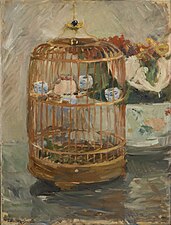 La Cage, par Berthe Morisot, en 1885.