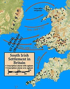 Roman era Irish settlements in Britain.