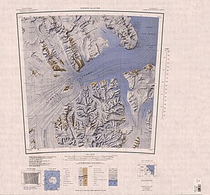 Kartenblatt mit dem Nimrod-Gletscher