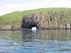 Cave on Garbh Eilean, Shiant Islands