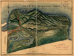 This diseño of Rancho de Los Palos Verdes, originally part of Rancho San Pedro, was submitted to the U.S. General Land Office in 1852