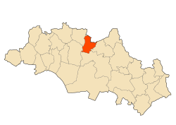 Map of Laghouat Province highlighting Aïn Diss Municipality