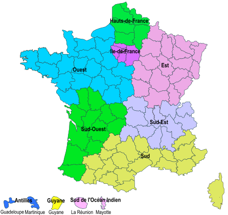 Zones de défense et de sécurité.