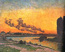 Armand Guillaumin, Sunset at Ivry (Soleil couchant à Ivry), 1873, Musée d'Orsay