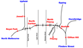 Inner Circle railway line diagram