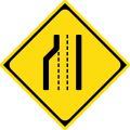 Left lane ends