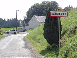 The road into Joncourt