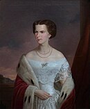Portrait of the Empress Elisabeth of Austria, Josef Weidner, 1855