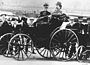 The invention of the automobile. Bertha Benz and Karl Benz in a Benz Viktoria, model 1894