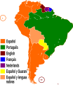 Diagram of languages of South America