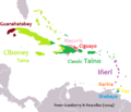 Image 14Linguistic map of the Caribbean in CE 1500, before European colonization (from History of the Caribbean)