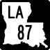 Louisiana Highway 87 marker