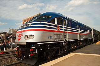 A VRE train at Manassas station