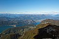 Monte Generoso: panorama verso nord: Alpi vallesane e urane.