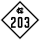 North Carolina Highway 203 marker