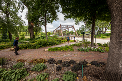 Merriam Street Bridge - showing one of the many areas in the Nicollet Island - East Bank Neighborhood of Minneapolis