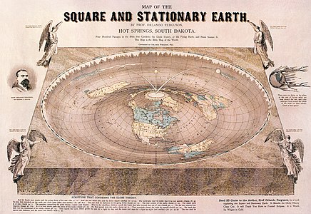 Flat Earth map, by Orlando Ferguson (edited by Fallschirmjäger)