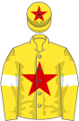 Yellow, Red star, Yellow sleeves, White armlets, Yellow cap, Red star